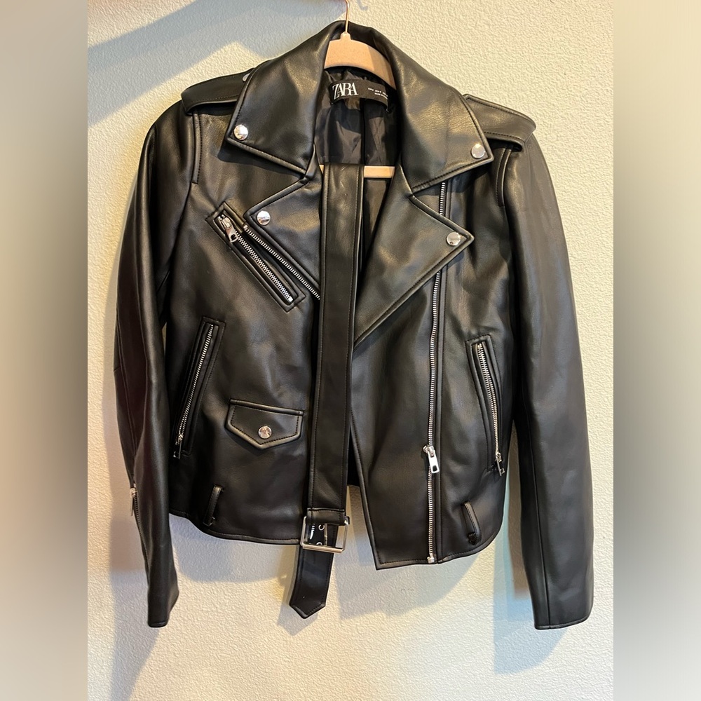 Faux leather jacket